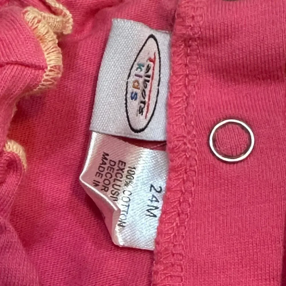 Pink Talbot Romper sz 24 months Baby Girl Bubble Romper